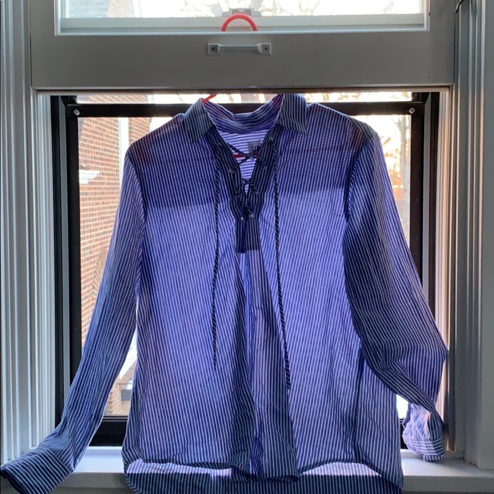 Pinstriped Blue & White Shirt